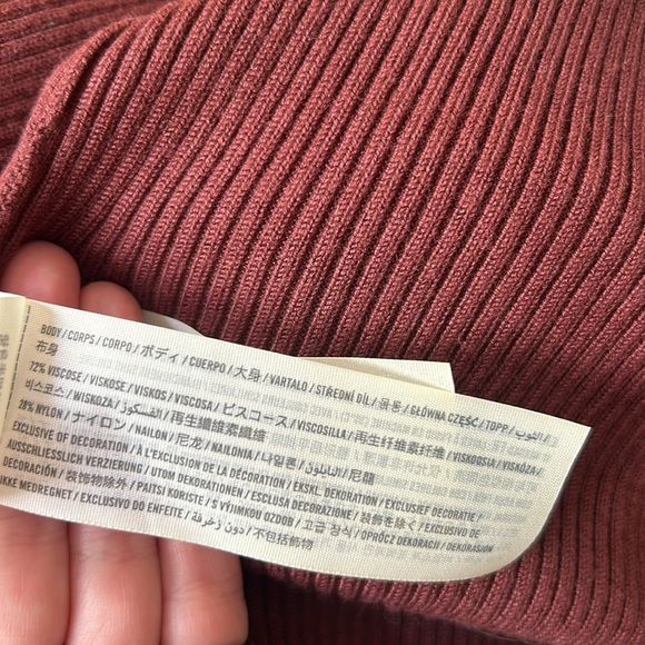 Abercrombie & Fitch Burgundy Midi Sweater Skirt - Picture 5 of 5